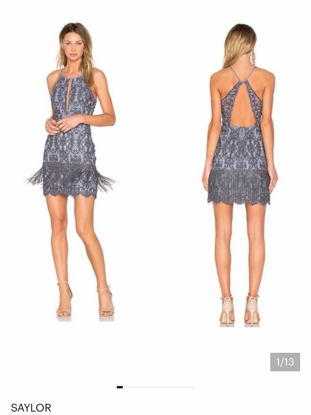Saylor Julie Lace Fringe Mini Dress REVOLVE
